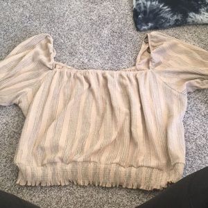 Striped H&M square neck blouse